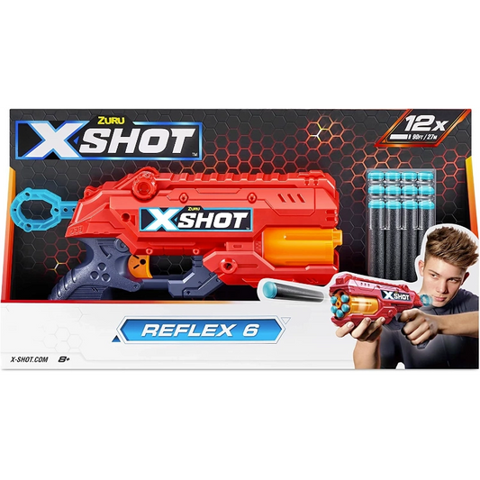 X-Shot - Excel Reflex 6 Blaster Series 1 (12 Darts) | 8Y+