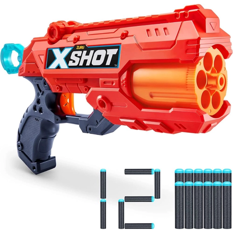 X-Shot - مسدس إكسيل ريفلكس 6 سيريس 1 (12 طلقة سهام) | 8 سنوات فأكثر X-Shot - مسدس إكسيل ريفلكس 6 سيريس 1 (12 طلقة سهام) | 8 سنوات فأكثر