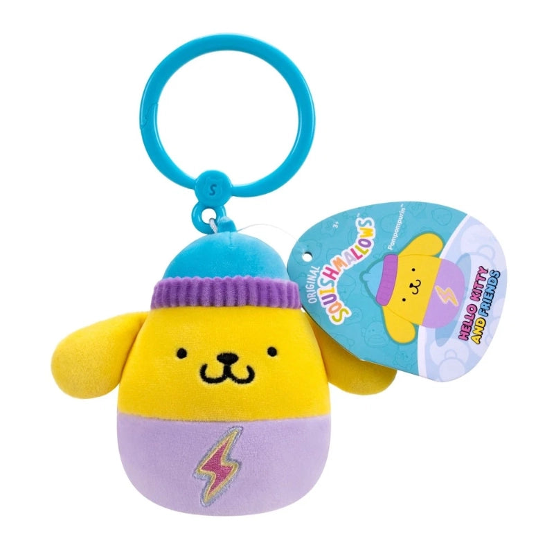 Squishmallows - Hello Kitty and Friends Kawaii Tokyo- Clip-On Little Plush 3.5" Pompompurin | 1-6Y