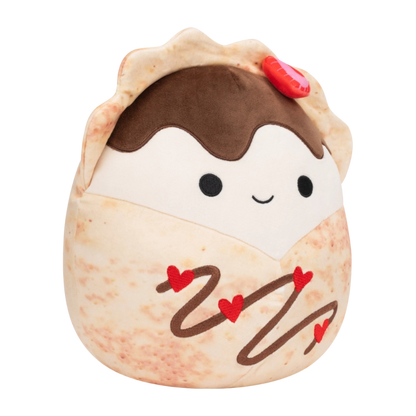 Squishmallows - Little Plush 7.5" Gasten the Crepe with Heart Shaped Strawberry | 1-6Y