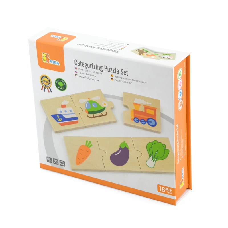 Viga - Categorizing Wooden Puzzle Set | 18M+ Viga - Categorizing Wooden Puzzle Set | 18M+
