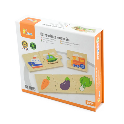 Viga - Categorizing Wooden Puzzle Set | 18M+