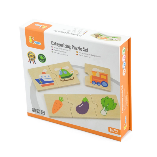 Viga - Categorizing Wooden Puzzle Set | 18M+