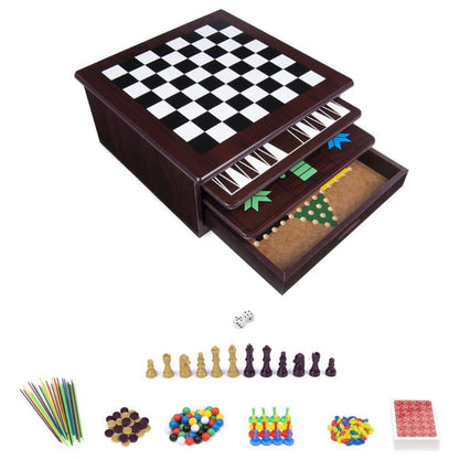 Spin Master Games - Spin Master Game 12-in-1 Wooden Game Center | 6Y+