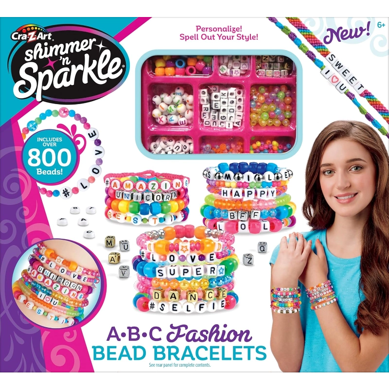 Cra-Z-Art - Shimmer 'n Sparkle Make Your Own ABC Fashion Beads | 6Y+