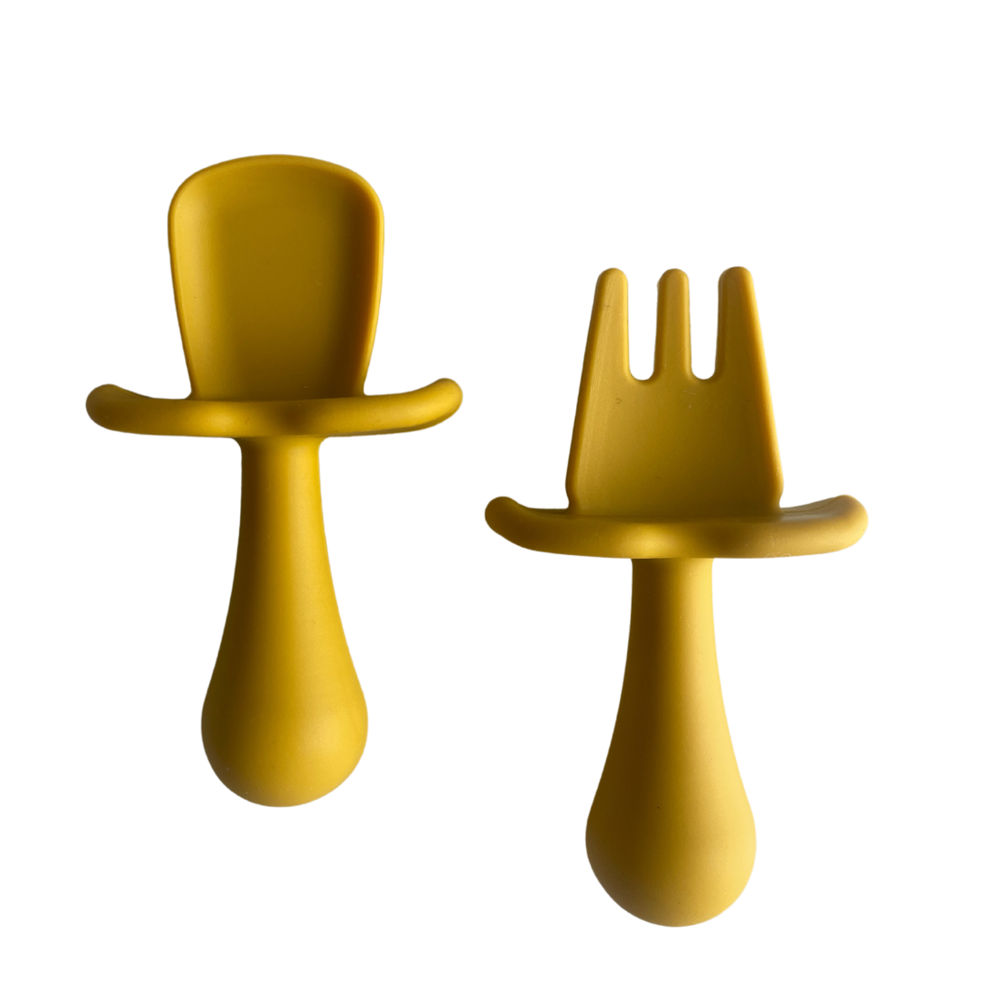 Babyccino - Silicone Training Fork and Spoon | 1 Set Babyccino - Silicone Training Fork and Spoon | 1 Set