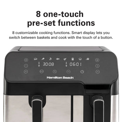 Hamilton Beach - Dual Basket Air Fryer 8.5L