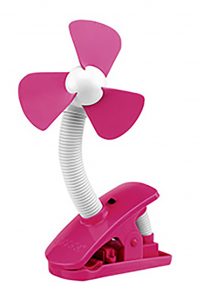 O2COOL 4-Inch Battery Operated Clip Fan - Pink/White