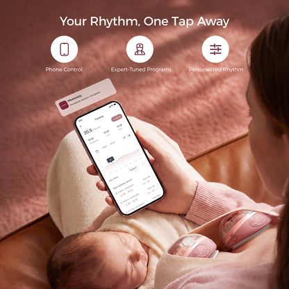Momcozy W1 wearable breast pump app control
