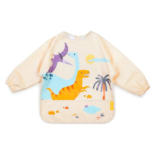 Miniland - Long Sleeved Bib | Dinosaurs
