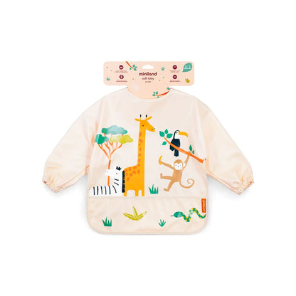 Miniland - Long Sleeved Bib | Jungle