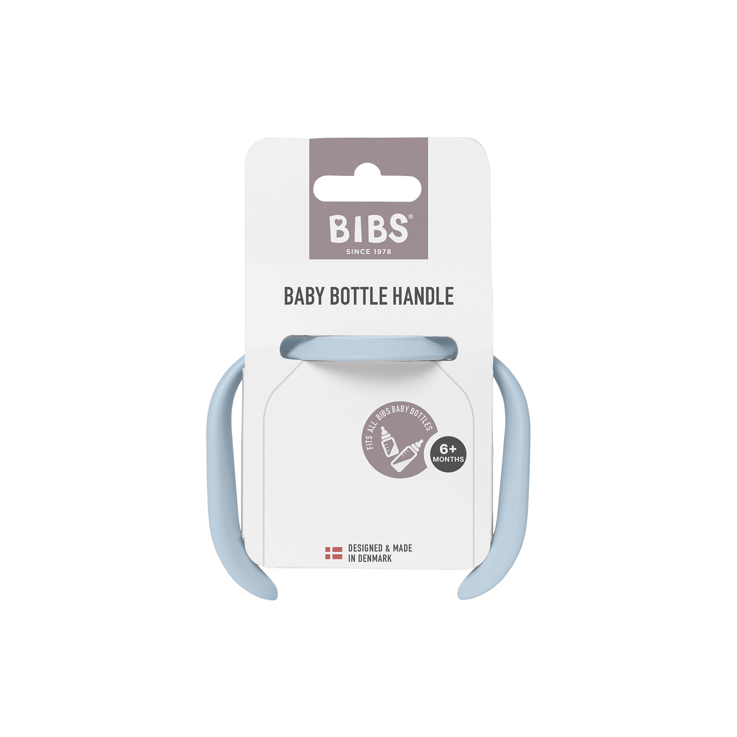 BIBS - مقبض زجاجة رضاعة للأطفال | أزرق فاتح