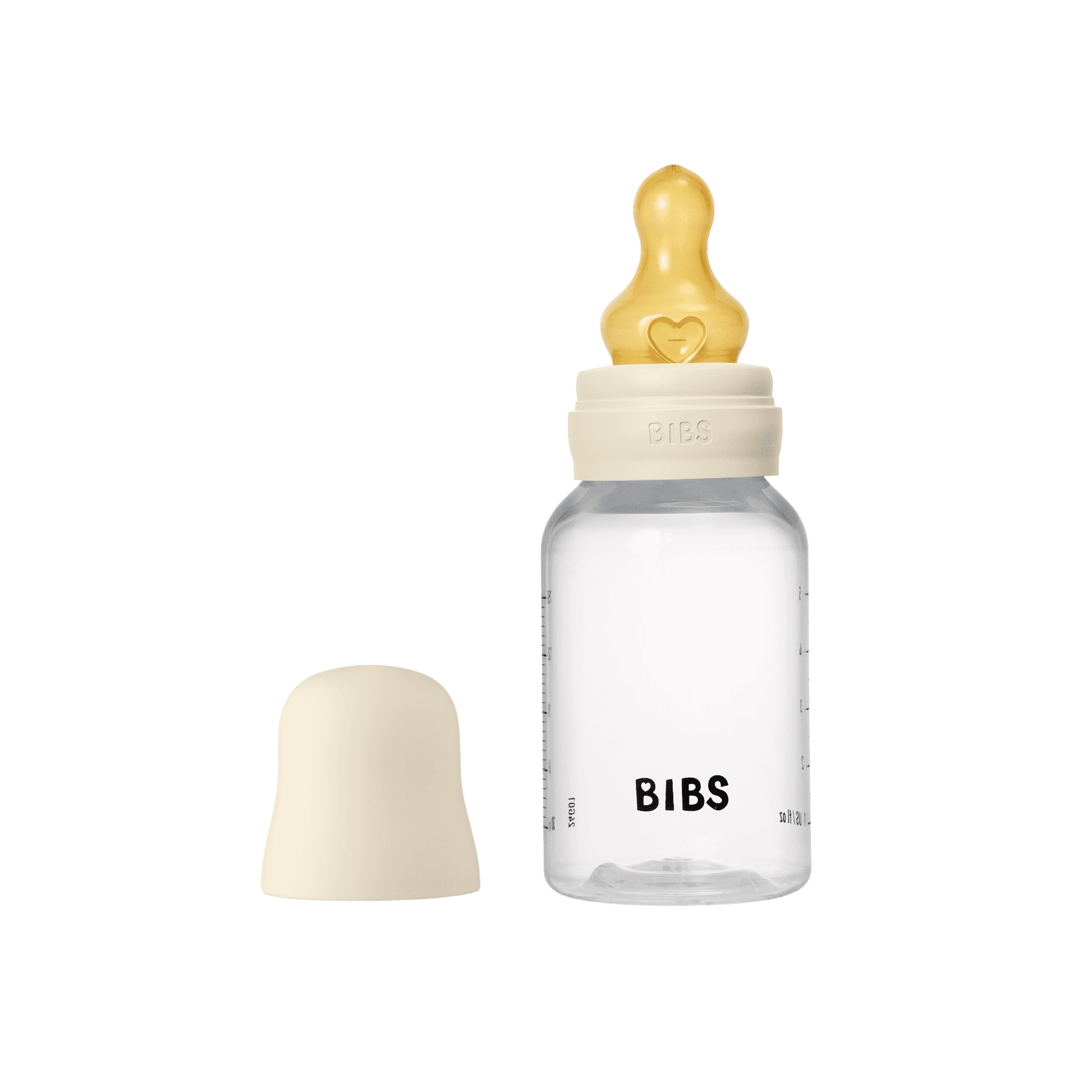 BIBS - زجاجة رضاعة للأطفال من البولي بروبيلين مضادة للمغص | 150 مل | تدفق بطيء | عاجي