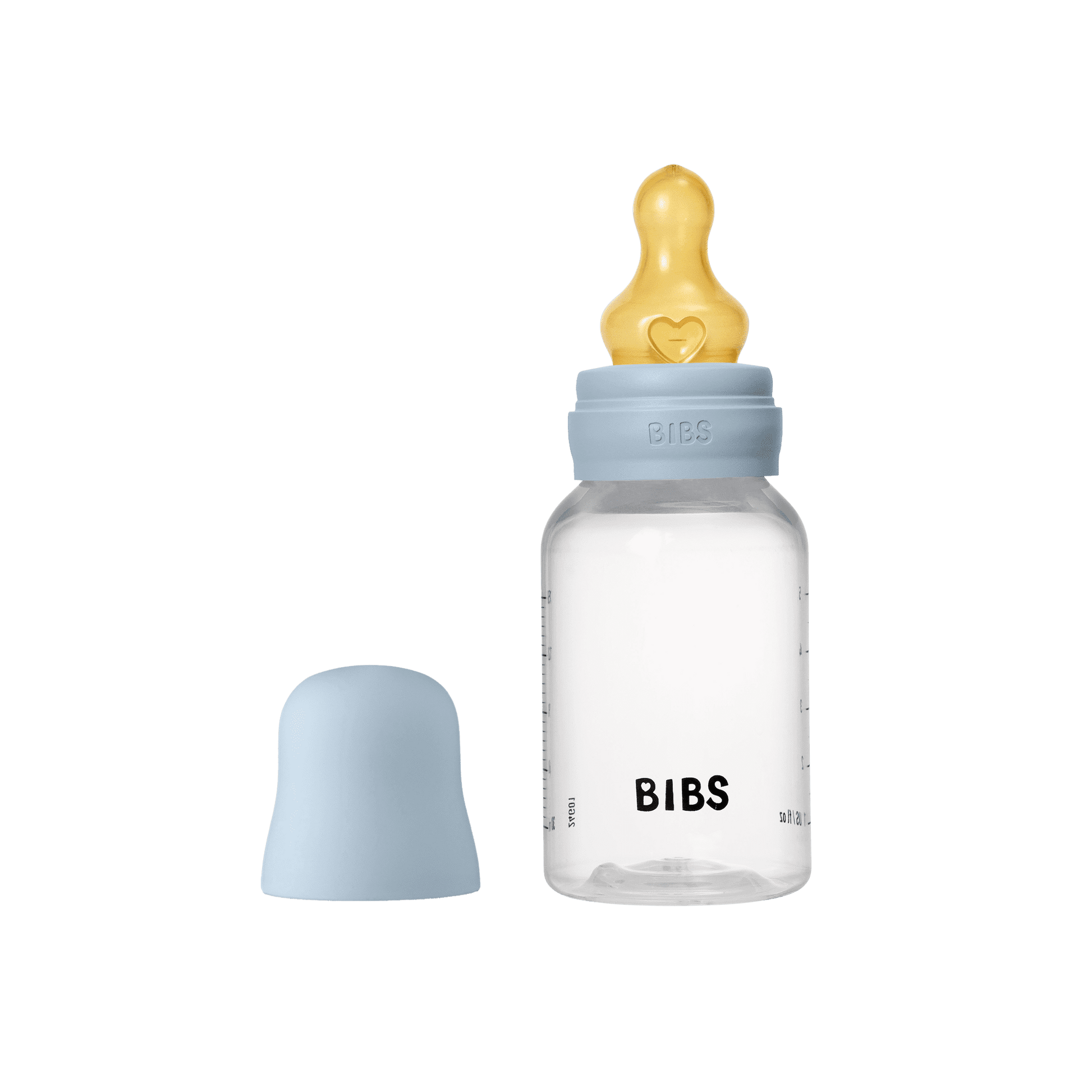 BIBS - زجاجة رضاعة للأطفال من البولي بروبيلين مضادة للمغص | 150 مل | تدفق بطيء | أزرق فاتح