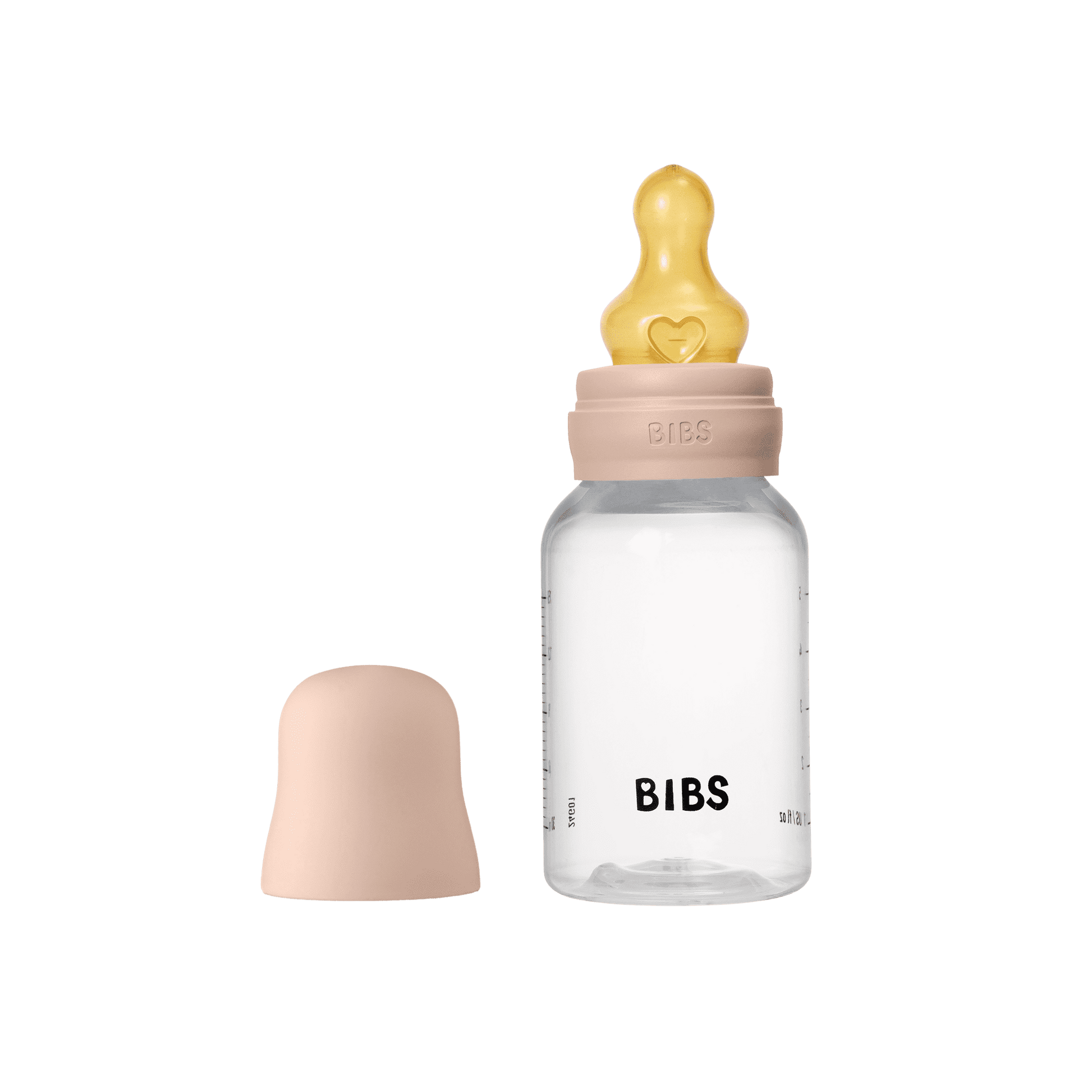 BIBS - زجاجة رضاعة للأطفال من البولي بروبيلين مضادة للمغص | 150 مل | تدفق بطيء | لون وردي فاتح