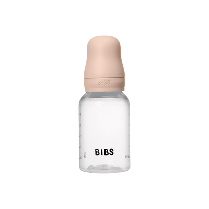 BIBS - زجاجة رضاعة للأطفال من البولي بروبيلين مضادة للمغص | 150 مل | تدفق بطيء | لون وردي فاتح