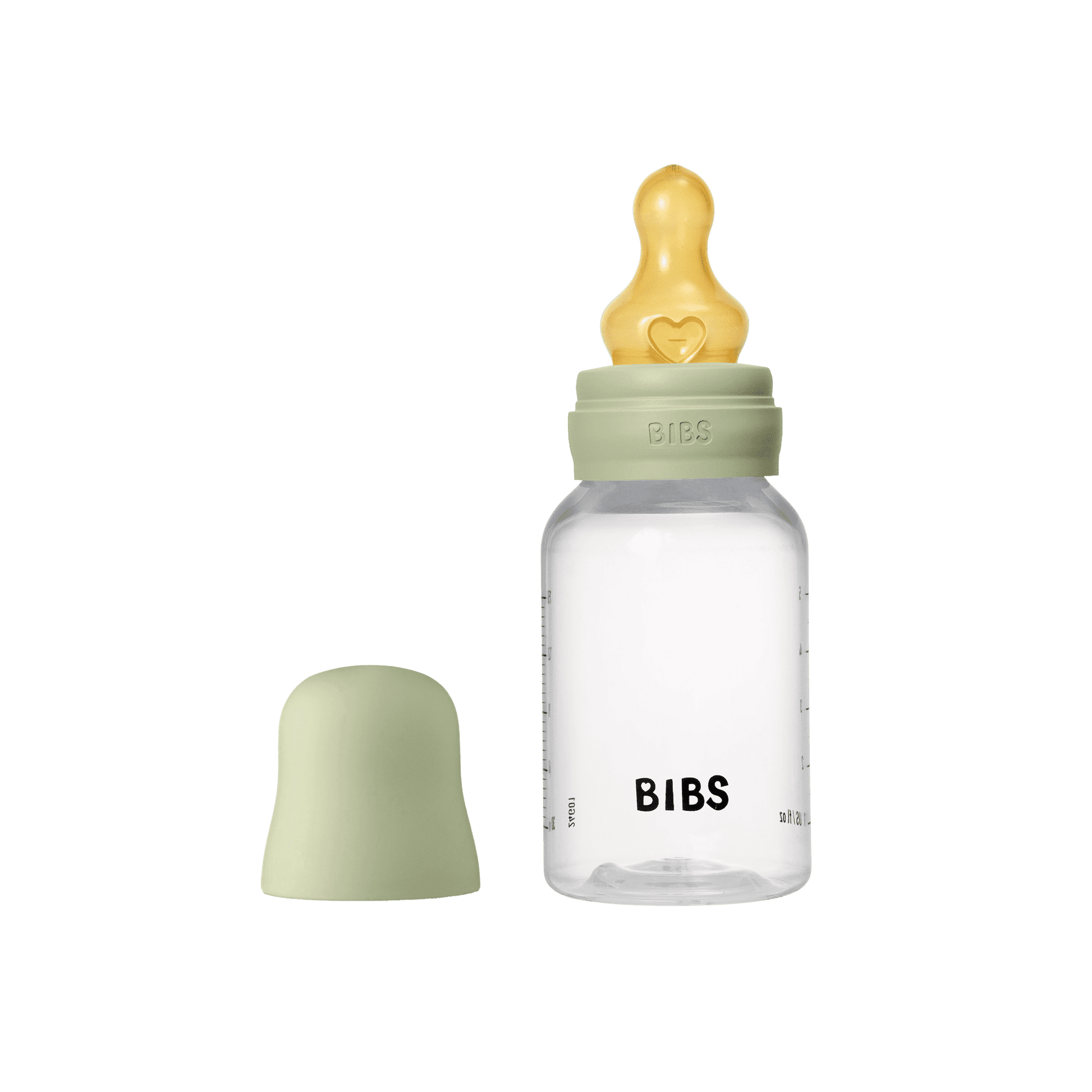BIBS - زجاجة رضاعة للأطفال من البولي بروبيلين مضادة للمغص | 150 مل | تدفق بطيء | لون أخضر فاتح