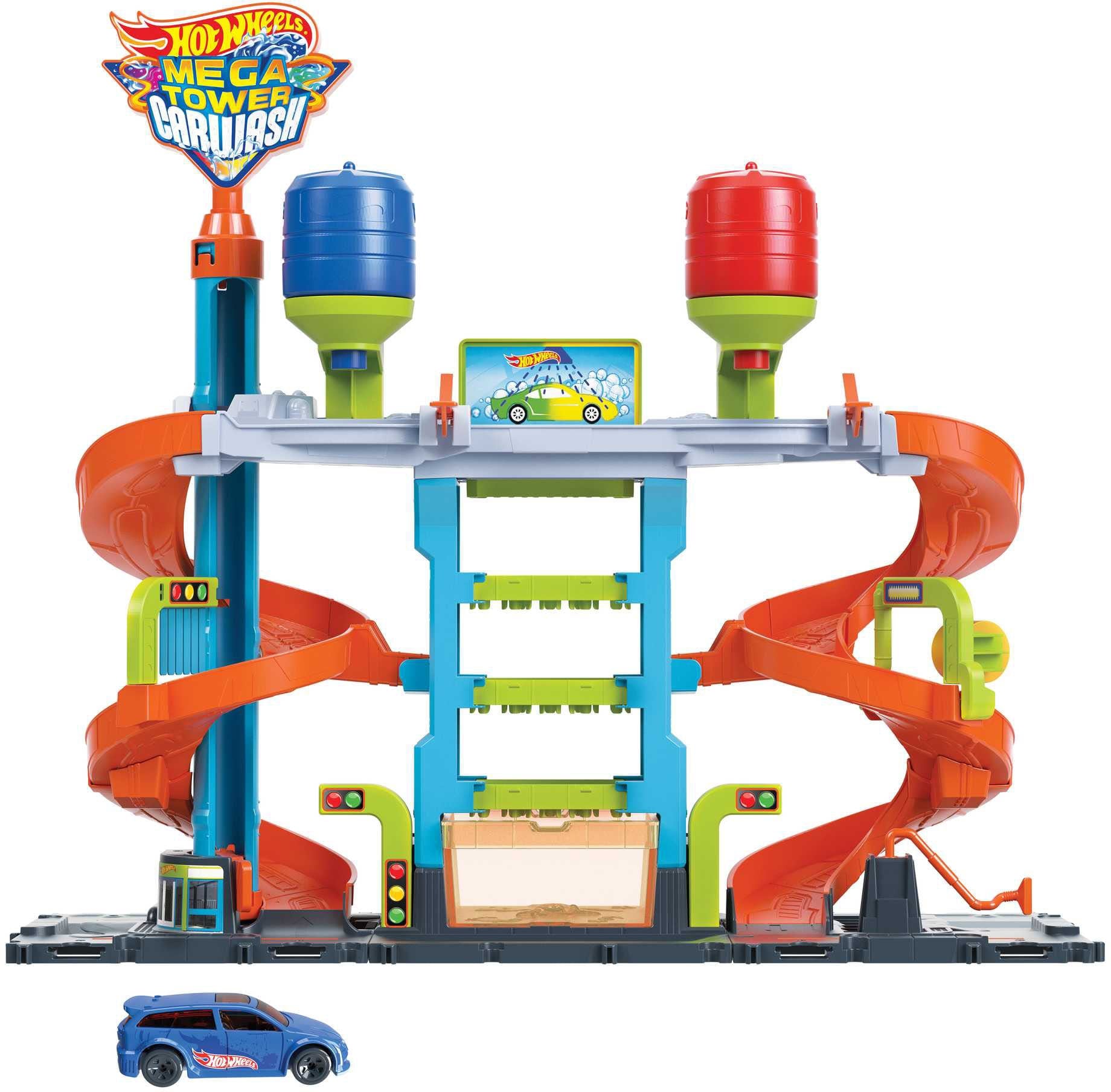 Hot Wheels - مدينة مغسلة السيارات العملاقة | 4 سنوات فأكثر Hot Wheels - مدينة مغسلة السيارات العملاقة | 4 سنوات فأكثر