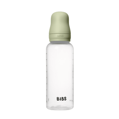 BIBS - زجاجة رضاعة للأطفال من البولي بروبيلين مضادة للمغص | 270 مل | تدفق متوسط ​​| لون أخضر فاتح 