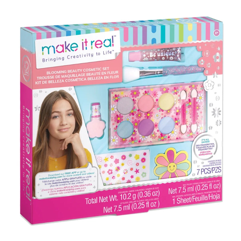 Make It Real - طقم مستحضرات التجميل Blooming Beauty - 7 قطع | 8 سنوات فأكثر Make It Real - طقم مستحضرات التجميل Blooming Beauty - 7 قطع | 8 سنوات فأكثر