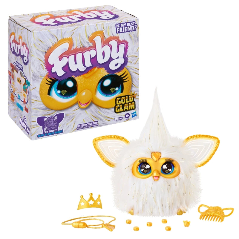 Furby - Gold Glam Interactive Plush Toy | 6Y+