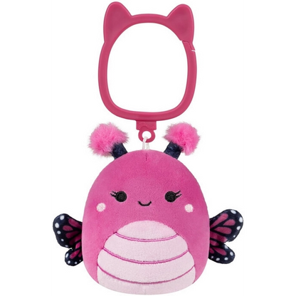 Squishmallows - Clip-On Little Plush 3.5" Marcelina the Raspberry Pink Monarch Butterfly | 1-6Y
