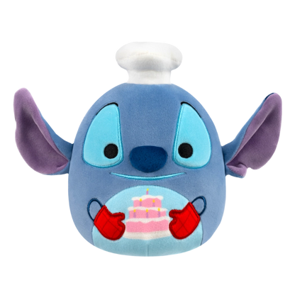Squishmallows - Medium Plush 10" Disney Stitch- Chef Stitch with Cake | 1-6Y