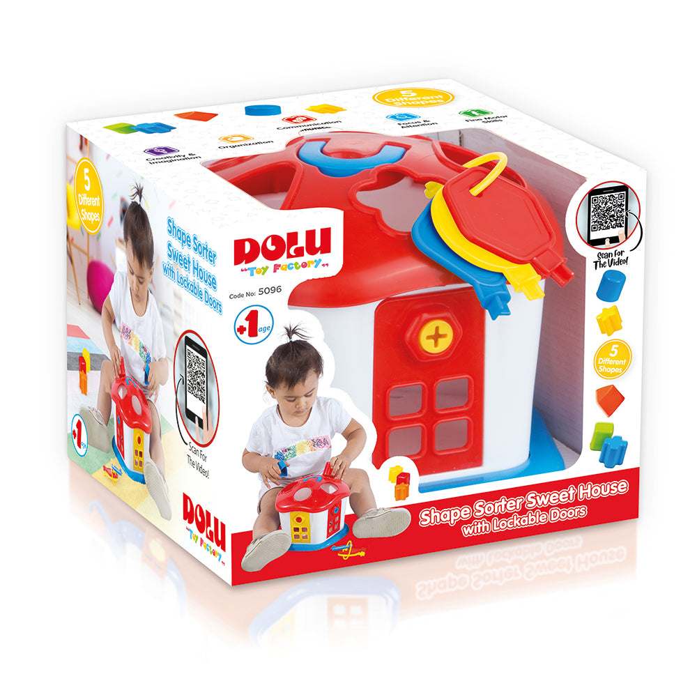 Dolu - Shape Sorter Sweet House with Lockable Doors