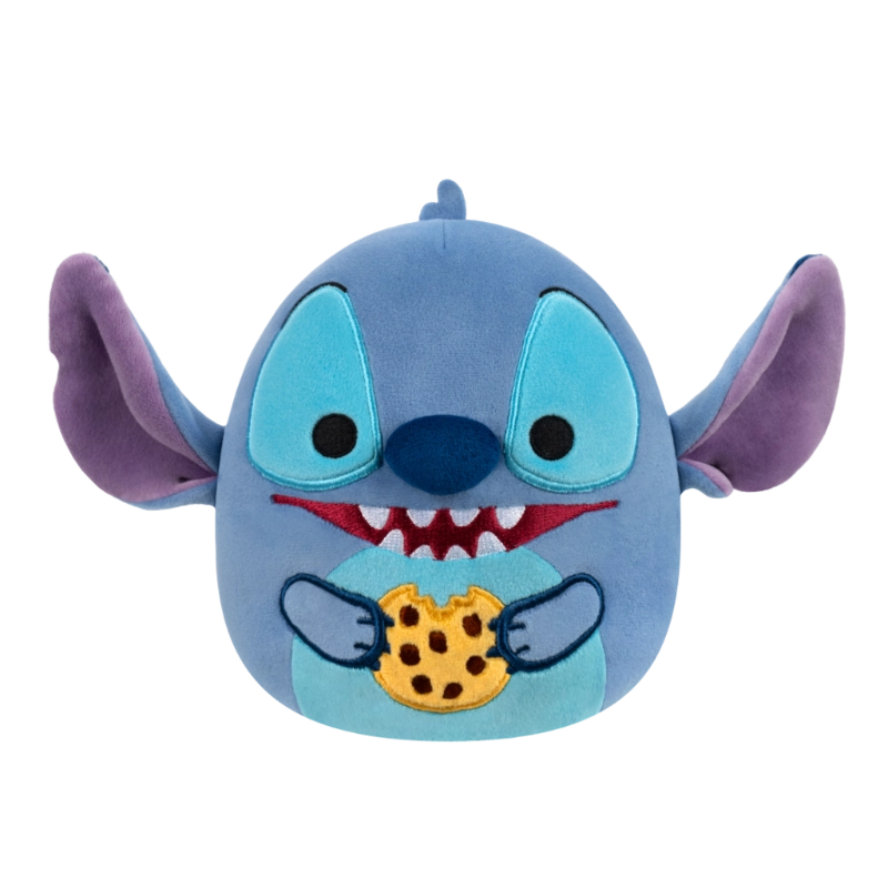 Squishmallows - Medium Plush 10" Disney Stitch- Stitch Eating Chocolate Chip Cookie | 1-6Y