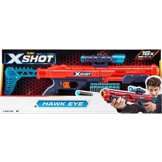 X-Shot - Excel Hawk Eye Blaster Series 1 (16 Darts) | 8Y+
