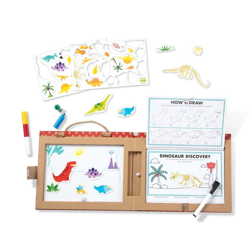 Melissa & Doug - اللعب الطبيعي: مجموعة الرسم والمغنطة القابلة لإعادة الاستخدام - ديناصورات | +3 سنوات Melissa & Doug - اللعب الطبيعي: مجموعة الرسم والمغنطة القابلة لإعادة الاستخدام - ديناصورات | +3 سنوات
