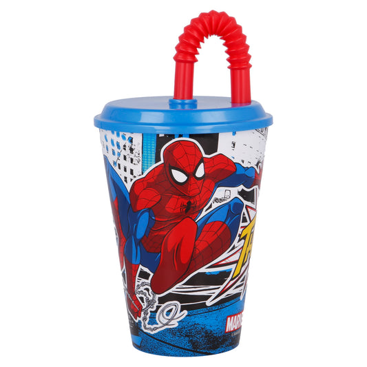 Stor - Easy Sport Tumbler with Lid - 430ml | SPIDERMAN