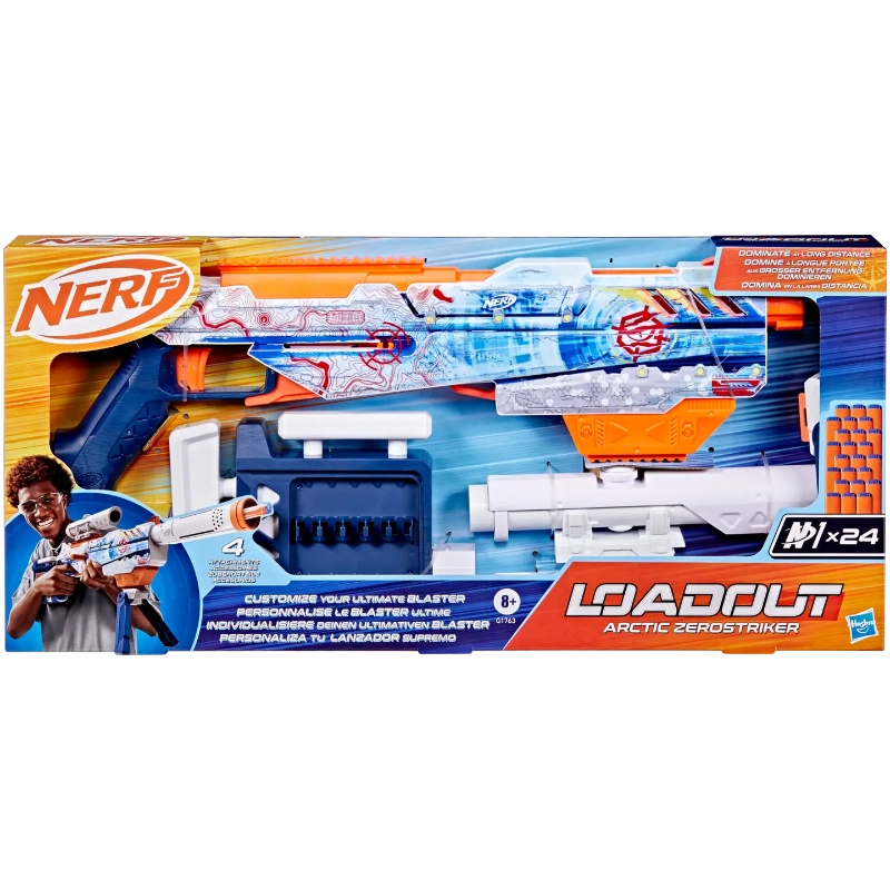 Nerf - Loadout Arctic Zerostriker Blaster | 8Y+ Nerf - Loadout Arctic Zerostriker Blaster | 8Y+