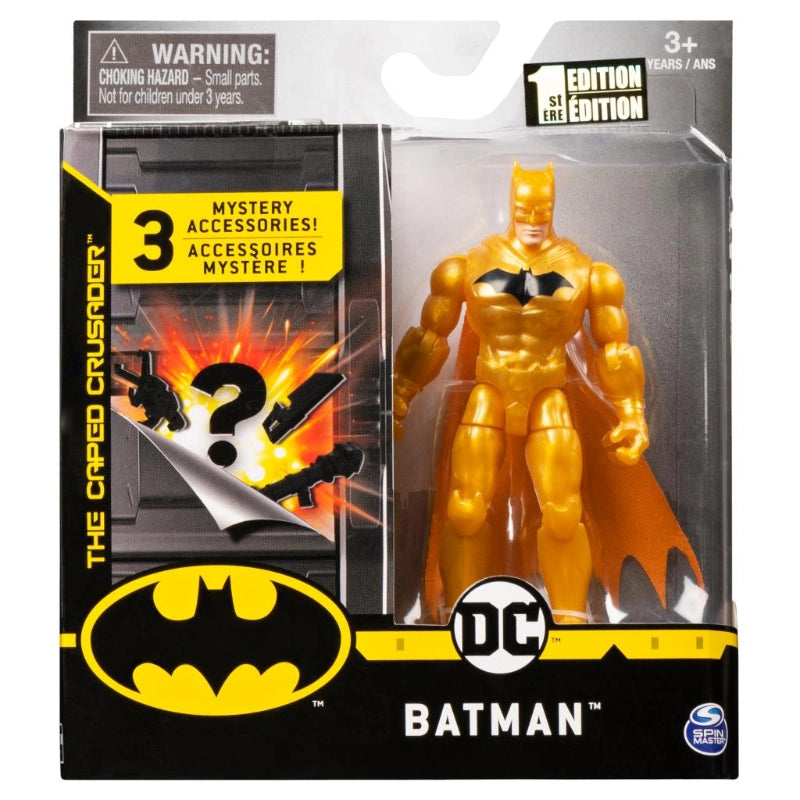 Batman - 4-Inch Defender Batman Action Figure- Gold | 3Y+ Batman - 4-Inch Defender Batman Action Figure- Gold | 3Y+
