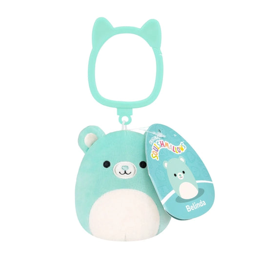 Squishmallows - Clip-On Little Plush 3.5" Belinda the Teal Bear | 1-6Y