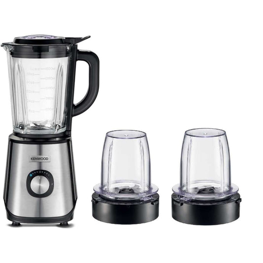 Kenwood - Glass Countertop Blender with 2 Mills, 1000W, 2 Liters - Blm45.720Ss
