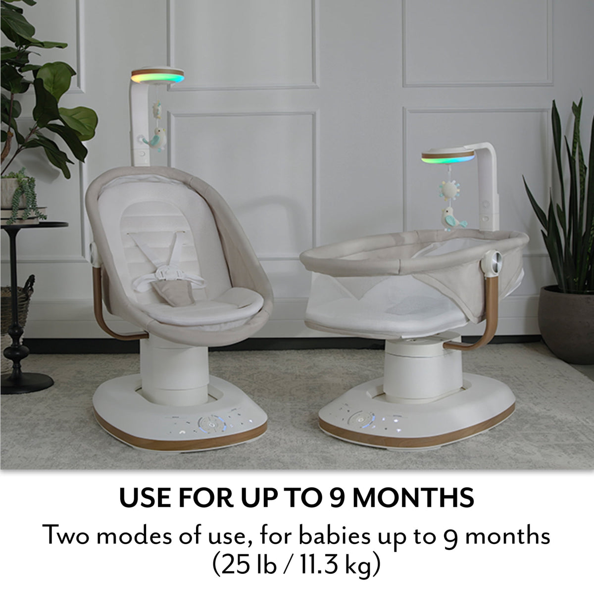 Evenflo - Elara 2-in-1 Smart Motion Swing & Soothing Nest | Coastal Coffee