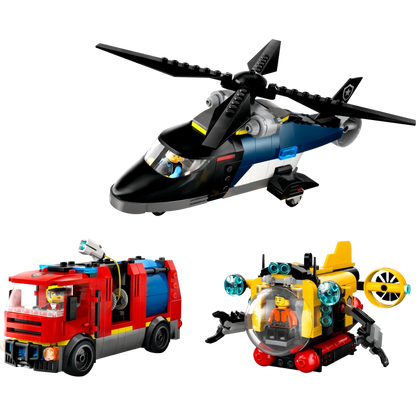 Lego - Helicopter, Fire Truck & Submarine Remix 874 Pcs 7Y+ — BambiniJO Jordan