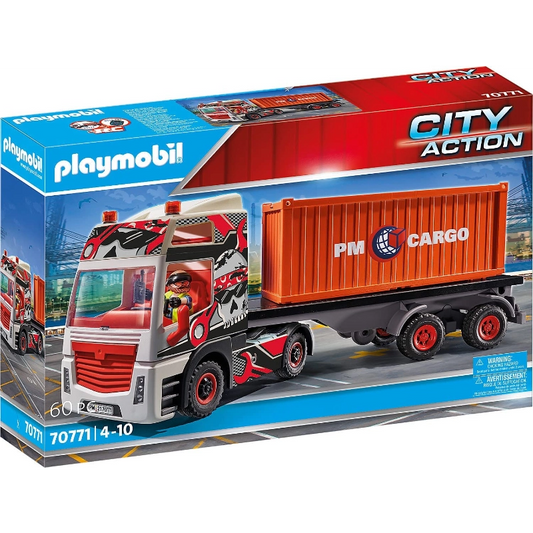Playmobil - Truck with Cargo Container- 60 Pcs | 4Y+