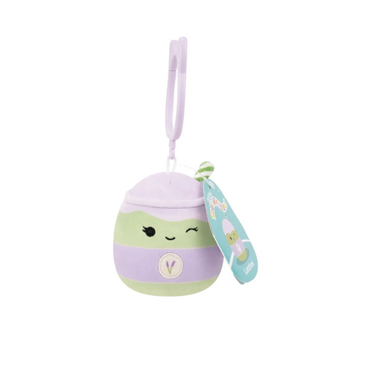 Squishmallows - Clip-On Little Plush 3.5" Latchmi the Lavender Matcha Latte | 1-6Y