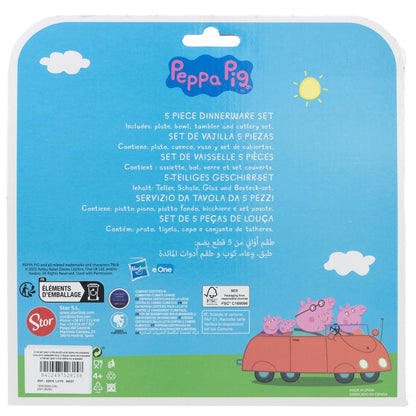 Stor - Easy Dinnerware 5pc Set with Cutlery | PEPPA PIG CORE
