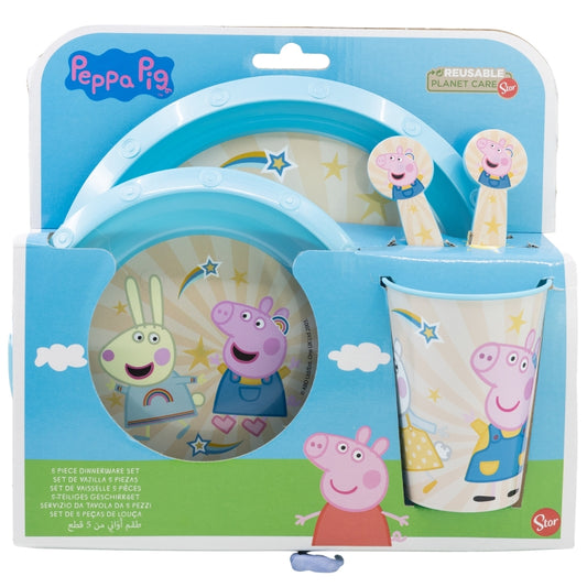 Stor - Easy Dinnerware 5pc Set with Cutlery | PEPPA PIG CORE