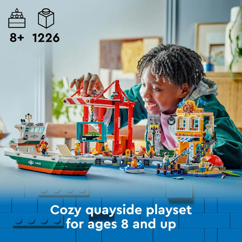 Lego - Seaside Harbor with Cargo Ship 1226 Pcs 8Y+ — BambiniJO Jordan