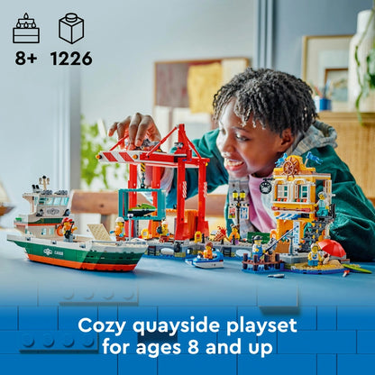 Lego - Seaside Harbor with Cargo Ship 1226 Pcs 8Y+ — BambiniJO Jordan