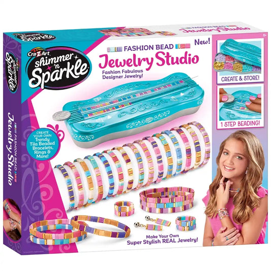 Cra-Z-Art - Shimmer 'n Sparkle Dots & Dashes Tila Bead Bracelet Studio | 8Y+
