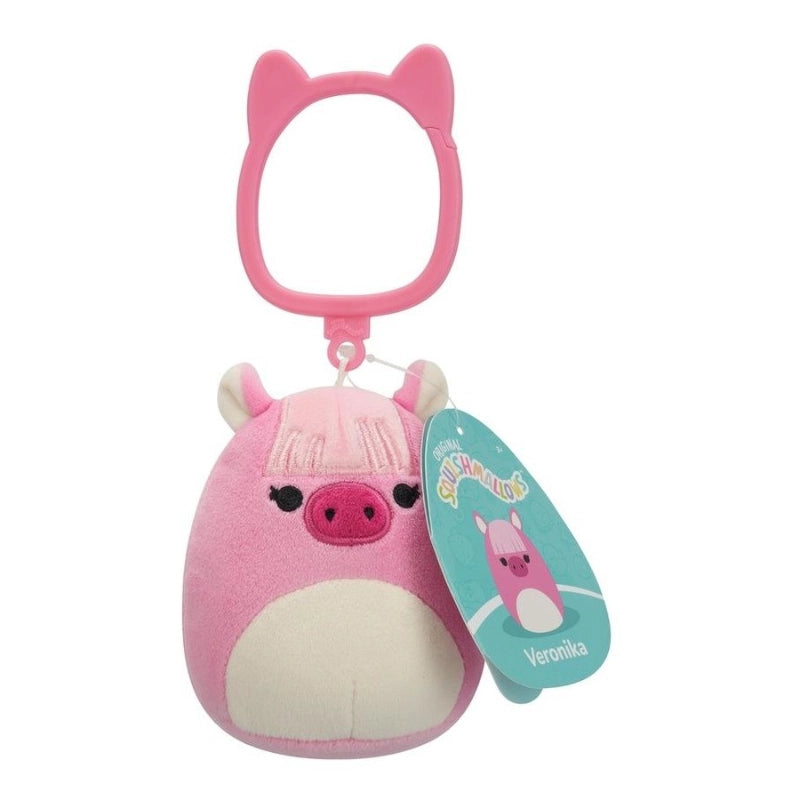 Squishmallows - Clip-On Little Plush 3.5" Veronika the Pink Shetland Pony with Bangs | 1-6Y