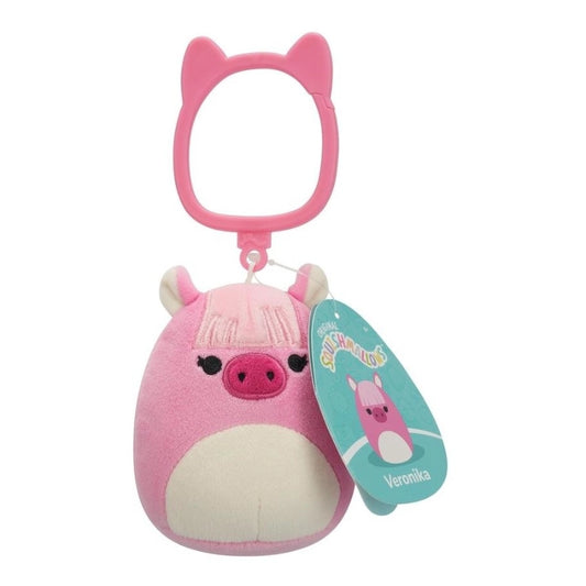 Squishmallows - Clip-On Little Plush 3.5" Veronika the Pink Shetland Pony with Bangs | 1-6Y