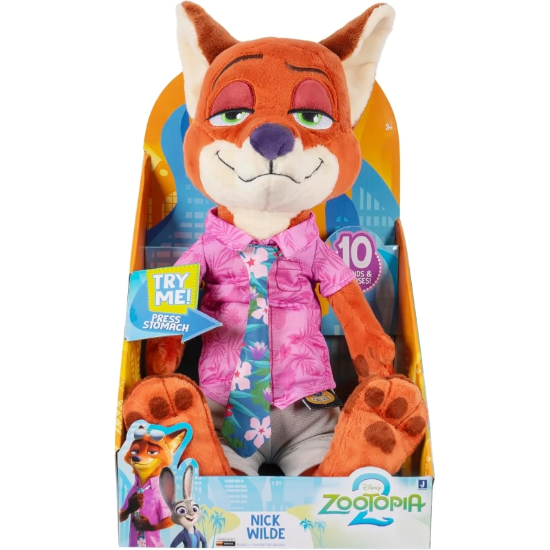 Zootropolis - 2 Nick Wilde 14-inch Plush Toy (Talking Plush) | 3Y+