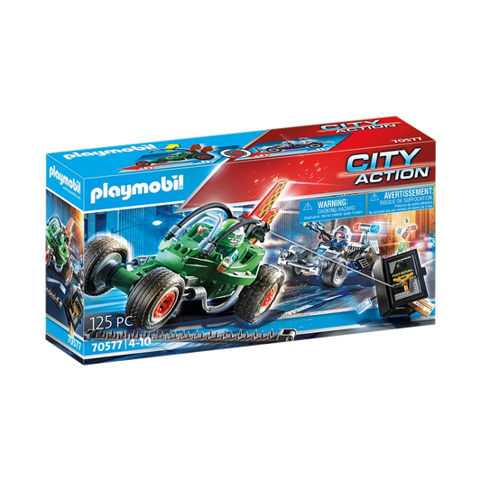Playmobil - Police Go-Kart Escape- 125 Pcs | 4Y+