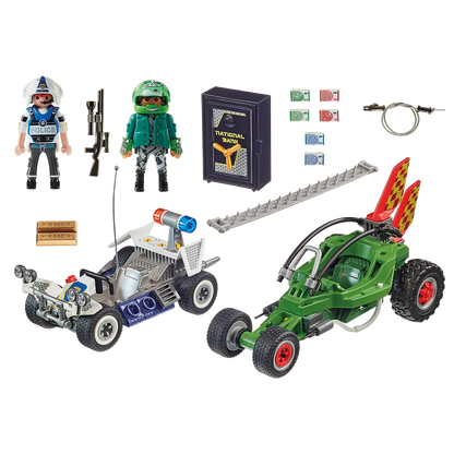 Playmobil - Police Go-Kart Escape- 125 Pcs | 4Y+